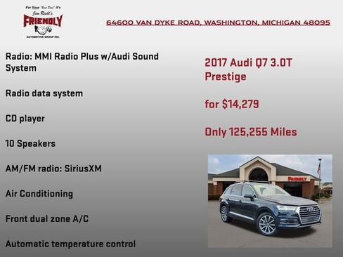 Used 2017 Audi Q7 3.0T Prestige AWD/4WD image 5