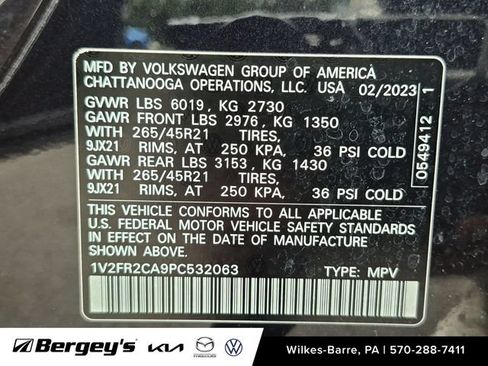 Certified 2023 Volkswagen Atlas SEL Premium AWD/4WD image 31