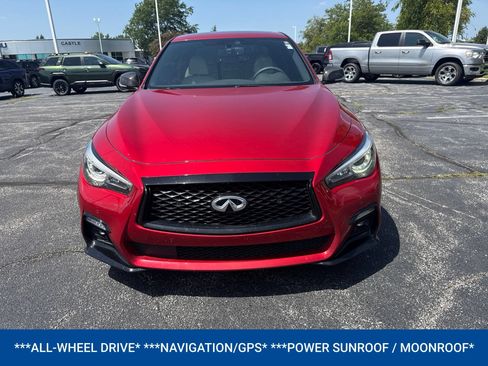 Used 2021 INFINITI Q50 Red Sport 400 w/ Proactive Package AWD/4WD image 2