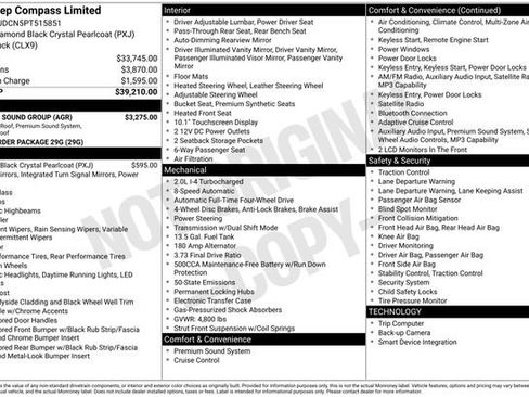 Used 2023 Jeep Compass Limited w/ Sun and Sound Group AWD/4WD image 30