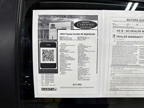 Used 2024 Toyota Corolla Sedan w/ SE Convenience Package FWD image 13