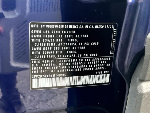 Used 2022 Volkswagen Tiguan SE image 34