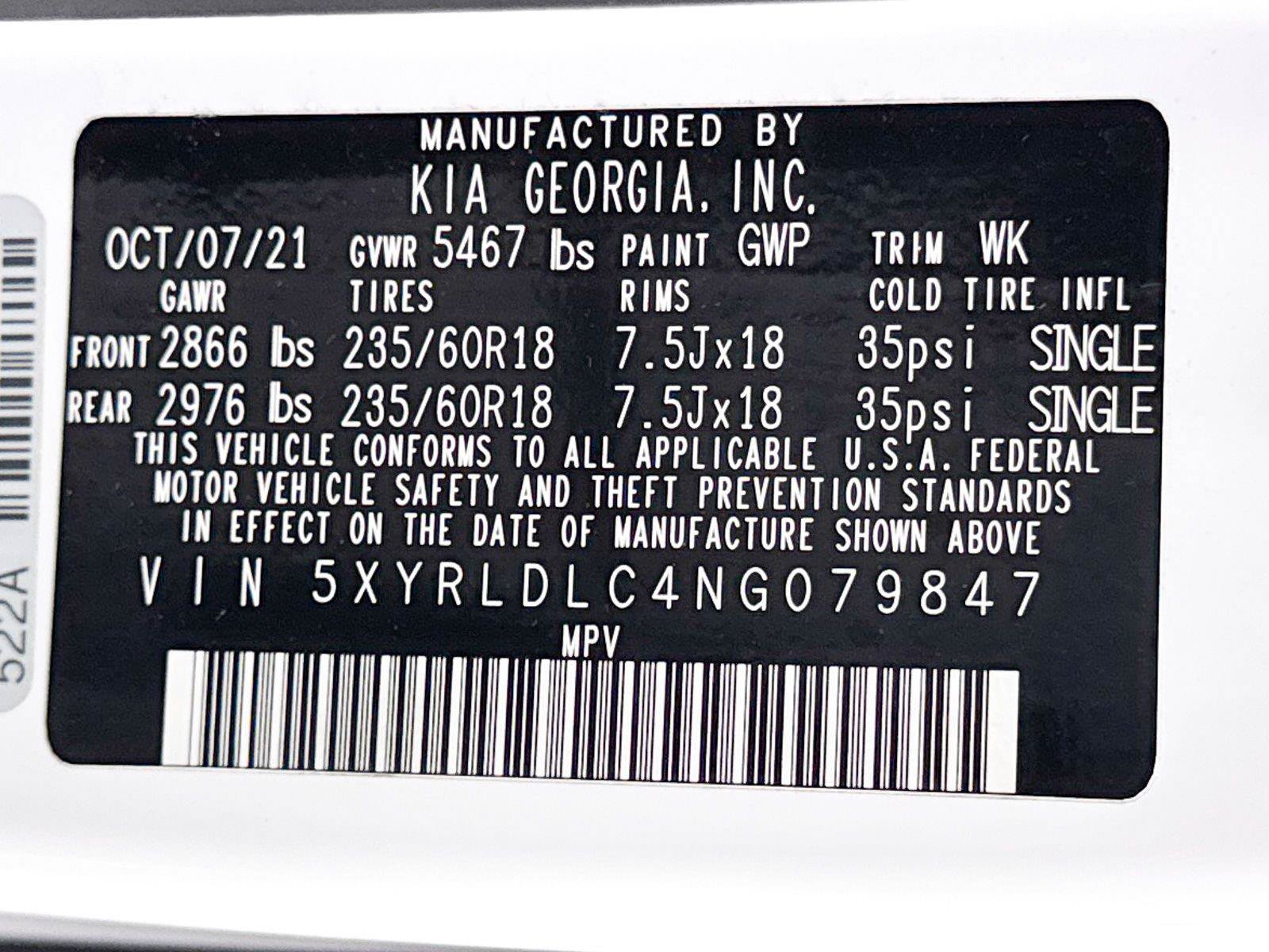 Certified 2022 Kia Sorento S w/ Panoramic Sunroof Package AWD/4WD image 38