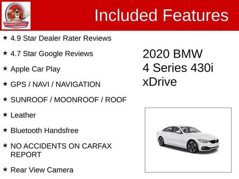Used 2020 BMW 430i Gran Coupe xDrive w/ Convenience Package AWD/4WD image 4