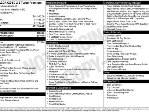 Used 2024 MAZDA CX-50 AWD 2.5 Turbo w/ Accent Package image 7