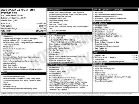 New 2026 MAZDA CX-70 3.3 Turbo w/ Premium Plus Pkg image 2