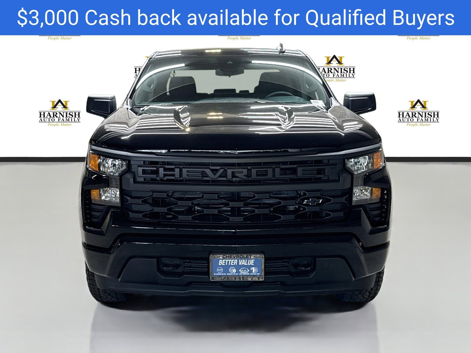 New 2026 Chevrolet Silverado 1500 Custom w/ Turbomax Blackout Package AWD/4WD image 2