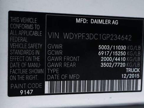 Used 2016 Freightliner Sprinter 3500 w/ High Idle Fixed Package image 39