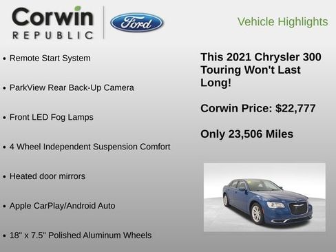 Used 2021 Chrysler 300 Touring w/ Driver Convenience Group image 12