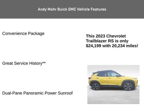 Used 2023 Chevrolet TrailBlazer RS w/ Sun and Liftgate Package image 8