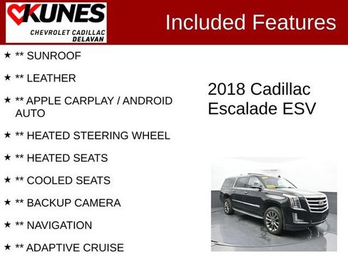 Used 2018 Cadillac Escalade ESV Premium Luxury AWD/4WD image 3