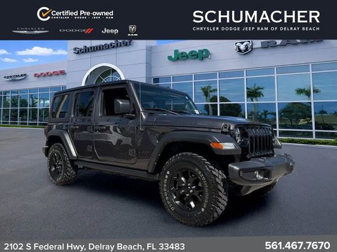 Certified 2022 Jeep Wrangler Unlimited Sport AWD/4WD image 1