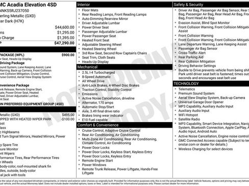 Used 2024 GMC Acadia Elevation w/ Luxury Package AWD/4WD image 2