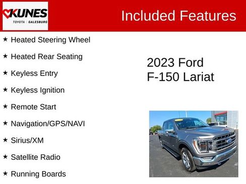 Used 2023 Ford F150 Lariat w/ Equipment Group 502A High AWD/4WD image 3