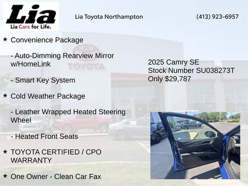 Used 2025 Toyota Camry SE w/ Convenience Package FWD image 7