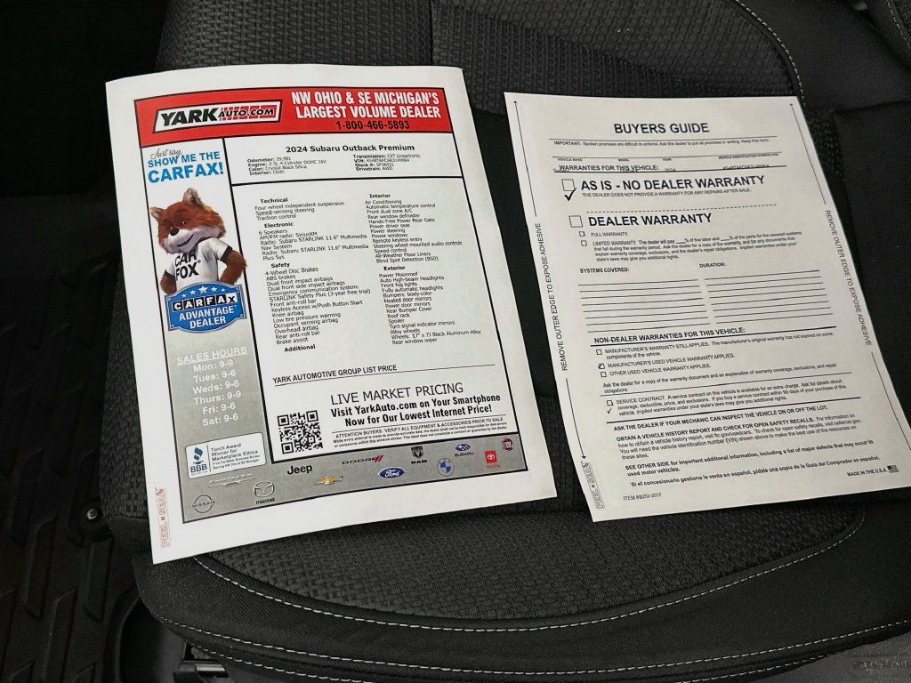 Used 2024 Subaru Outback Premium AWD/4WD image 13