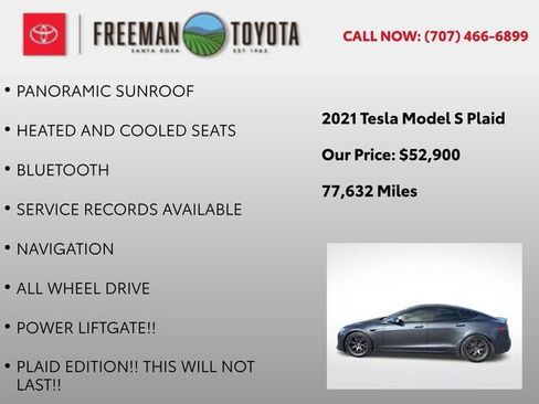 Used 2021 Tesla Model S Plaid AWD/4WD image 4