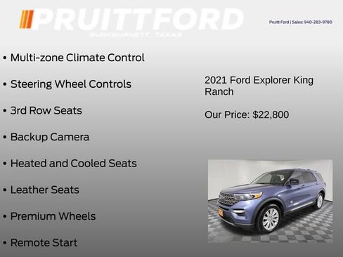 Used 2021 Ford Explorer King Ranch w/ Premium Technology Package AWD/4WD image 13