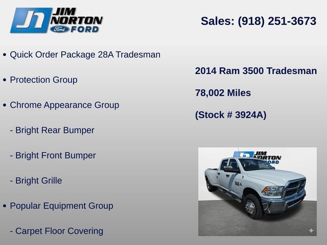 Used 2014 RAM 3500 Tradesman w/ Chrome Appearance Group AWD/4WD image 8