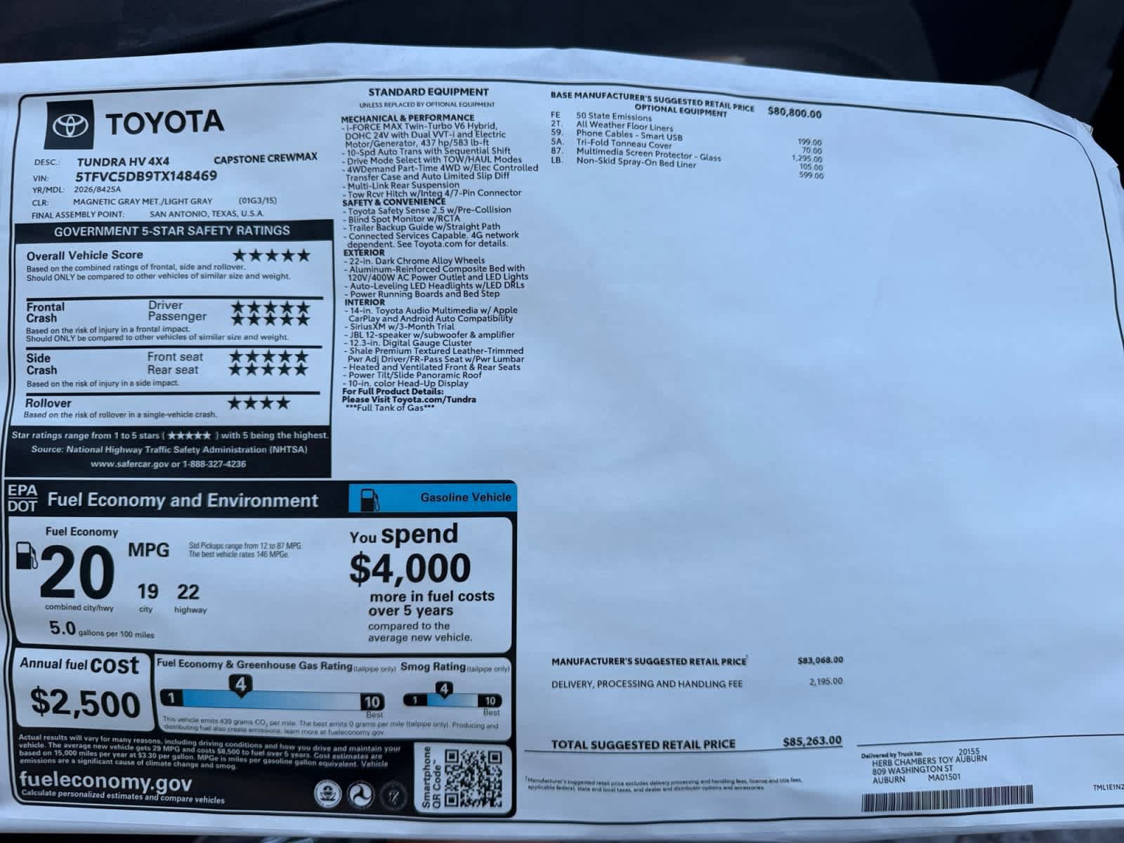 New 2026 Toyota Tundra Capstone AWD/4WD image 13