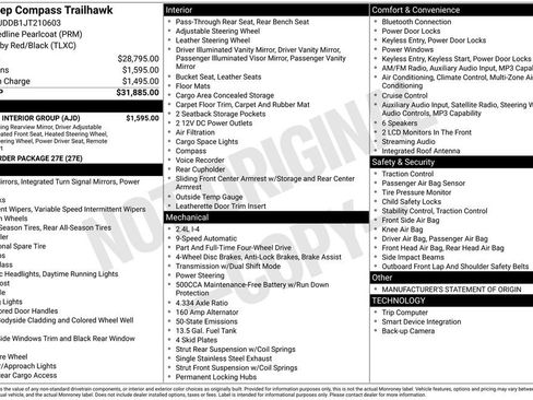 Used 2018 Jeep Compass Trailhawk w/ Leather Interior Group image 12