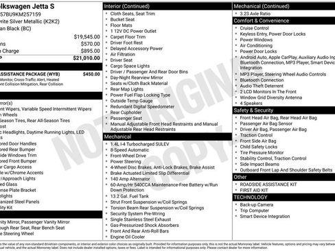 Used 2019 Volkswagen Jetta S w/ Driver Assistance Package image 41