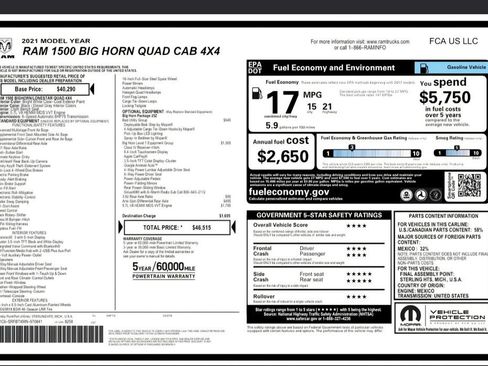 Used 2021 RAM 1500 Big Horn AWD/4WD image 2