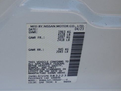 Certified 2023 Nissan Altima 2.5 SR w/ SR Premium Package image 12