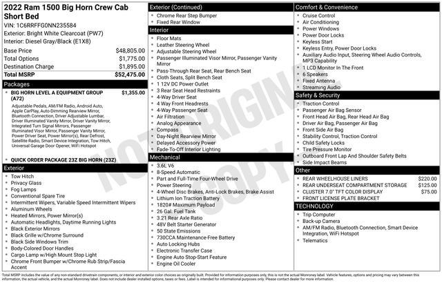 Used 2022 RAM 1500 Big Horn AWD/4WD image 7