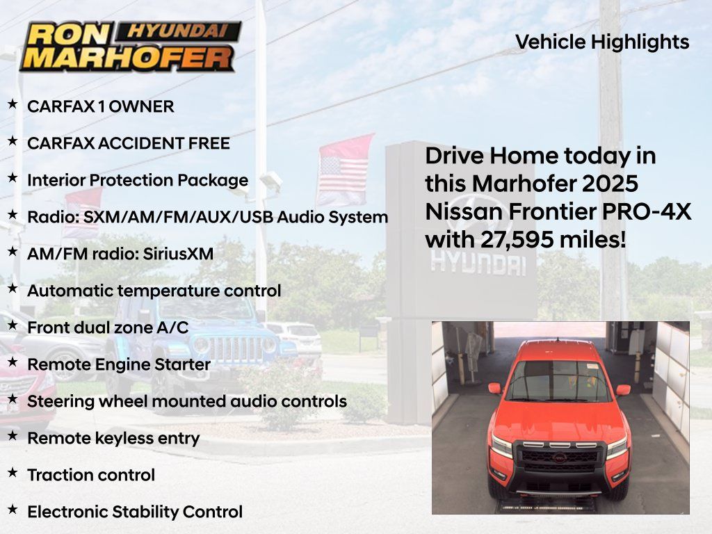 Used 2025 Nissan Frontier PRO-4X w/ Interior Protection Package AWD/4WD image 9