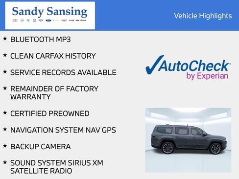 Certified 2022 Jeep Wagoneer Series III w/ Premium Group I AWD/4WD image 6