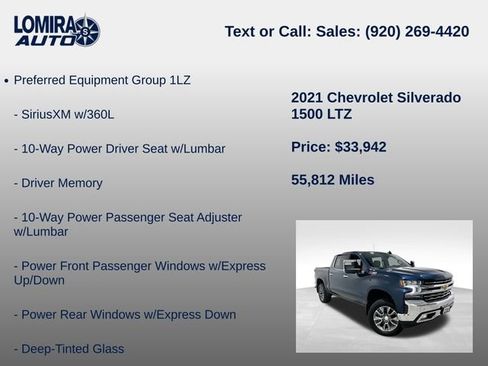 Used 2021 Chevrolet Silverado 1500 LTZ w/ Technology Package AWD/4WD image 8