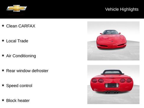 Used 1999 Chevrolet Corvette Convertible w/ Memory Pkg image 16