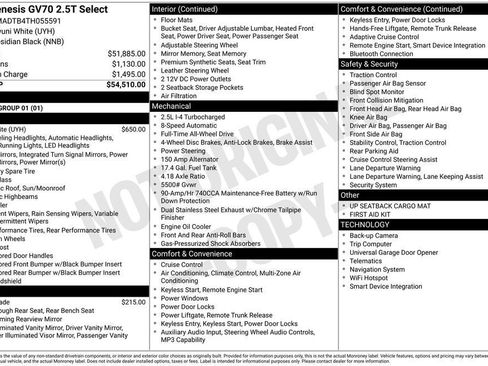 Certified 2026 Genesis GV70 2.5T Select AWD/4WD image 19