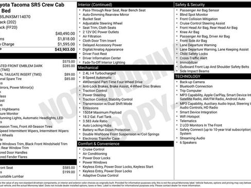 Certified 2025 Toyota Tacoma SR5 image 63
