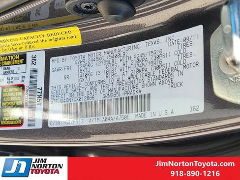 Used 2012 Toyota Tacoma PreRunner w/ Convenience Pkg RWD image 32
