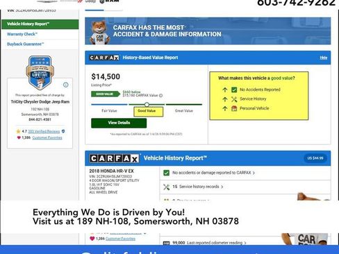 Used 2018 Honda HR-V EX image 11