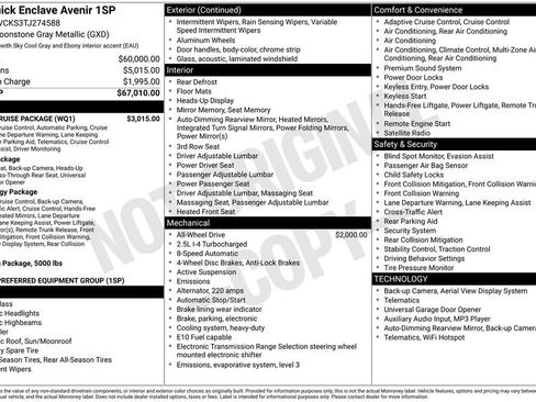 New 2026 Buick Enclave Avenir w/ Super Cruise Package AWD/4WD image 49
