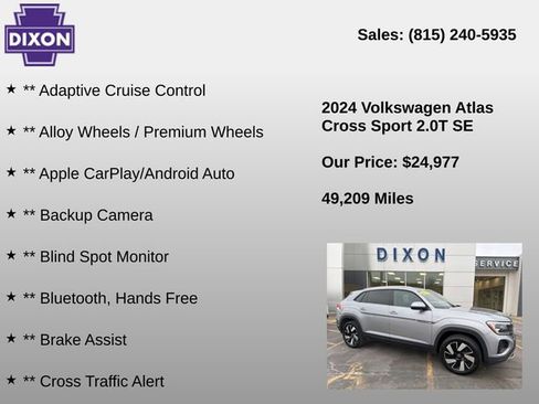 Used 2024 Volkswagen Atlas Cross Sport SE FWD image 4