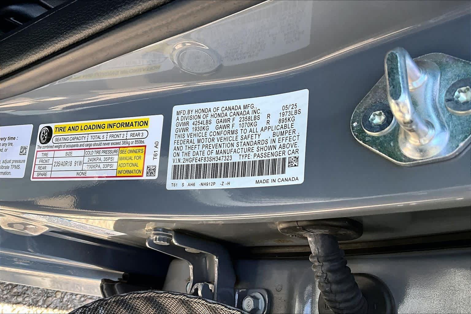 Used 2025 Honda Civic Sport image 37