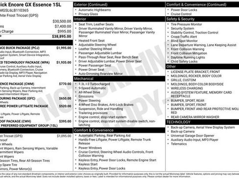 Used 2020 Buick Encore GX Essence w/ Experience Buick Package image 37