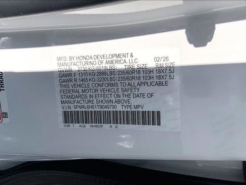 New 2026 Honda Odyssey EX-L image 20