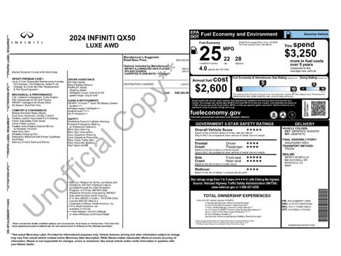 Used 2024 INFINITI QX50 Luxe image 56