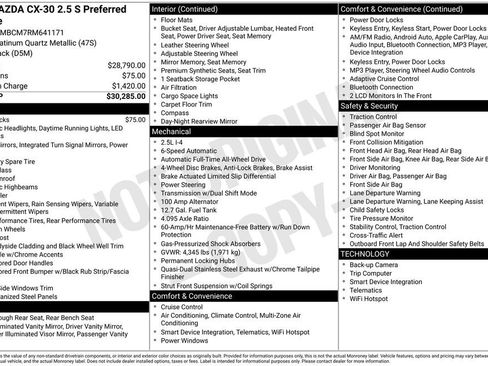 Certified 2024 MAZDA CX-30 AWD 2.5 S w/ Preferred Package image 30