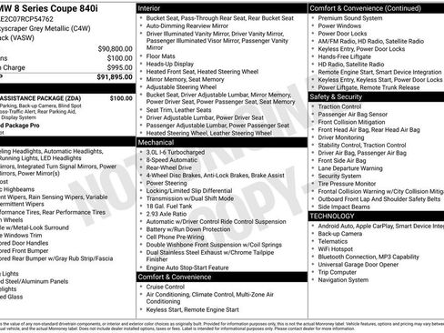 Used 2024 BMW 840i Coupe w/ Driving Assistance Package RWD image 37