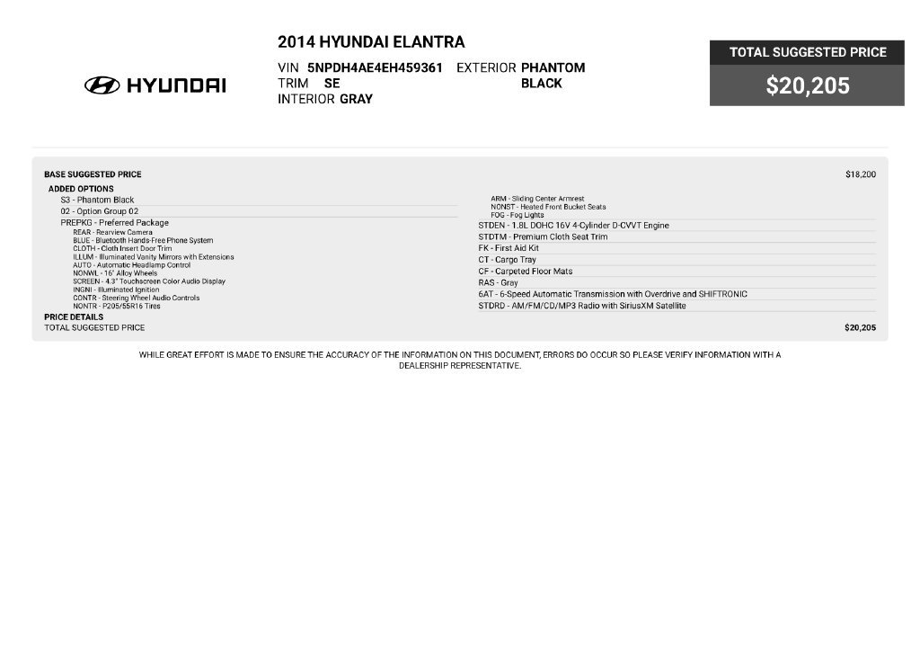 Used 2014 Hyundai Elantra SE w/ Option Group 02 FWD image 6