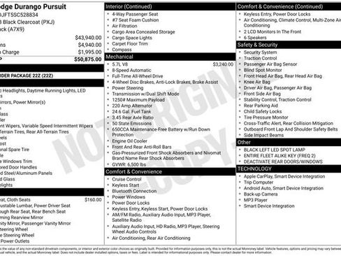 New 2025 Dodge Durango Pursuit AWD/4WD image 4