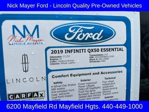 Used 2019 INFINITI QX50 Essential w/ Premium Heat Package image 26