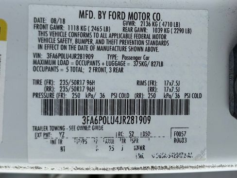 Used 2018 Ford Fusion SE w/ Equipment Group 602A FWD image 38