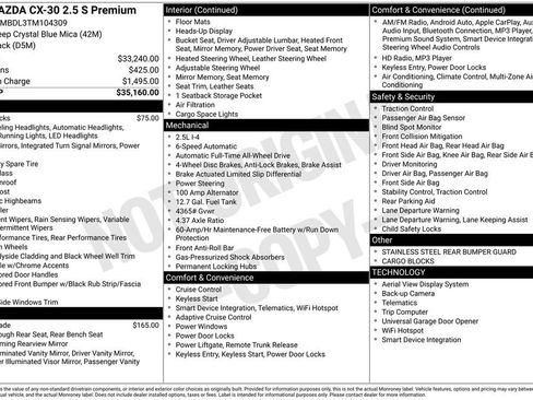 Certified 2026 MAZDA CX-30 AWD 2.5 S w/ Premium Package image 32